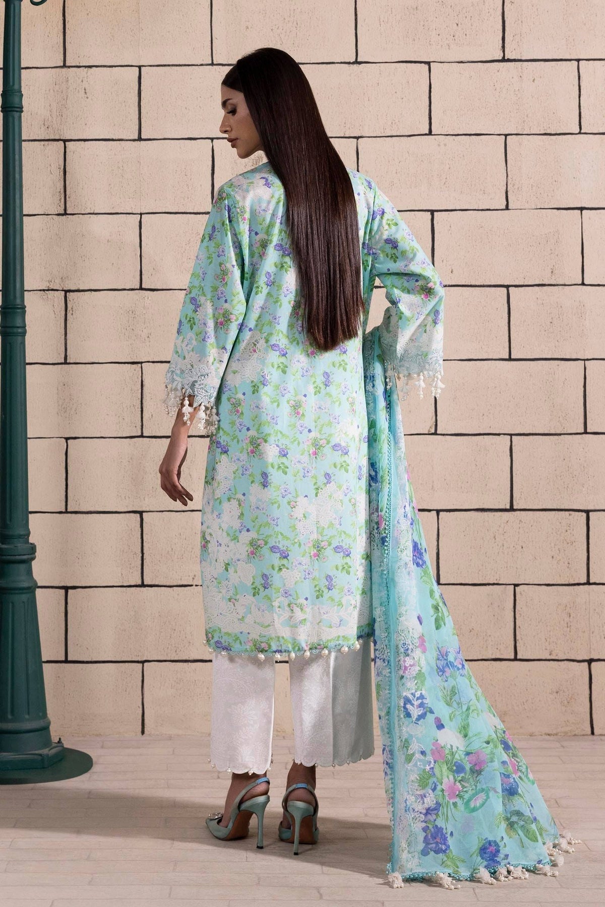 Sana Safinaz | Muzlin Spring 25 | M251-007B-3CI by Maria Faisal - Registered Vendor of : Sana Safinaz - type : Ladies Clothes - 100% original wedding dresses