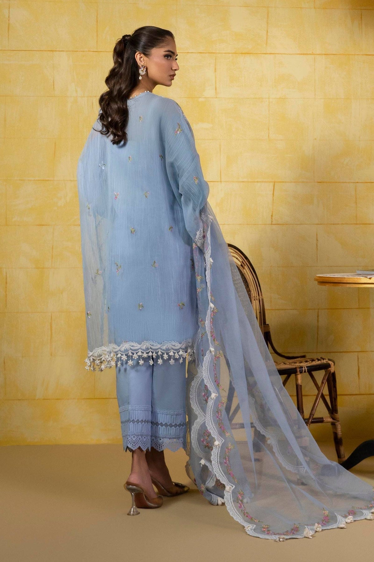 Sana Safinaz | Muzlin Spring 25 | M251-009B-3CT by Maria Faisal - Registered Vendor of : Sana Safinaz - type : Ladies Clothes - 100% original wedding dresses