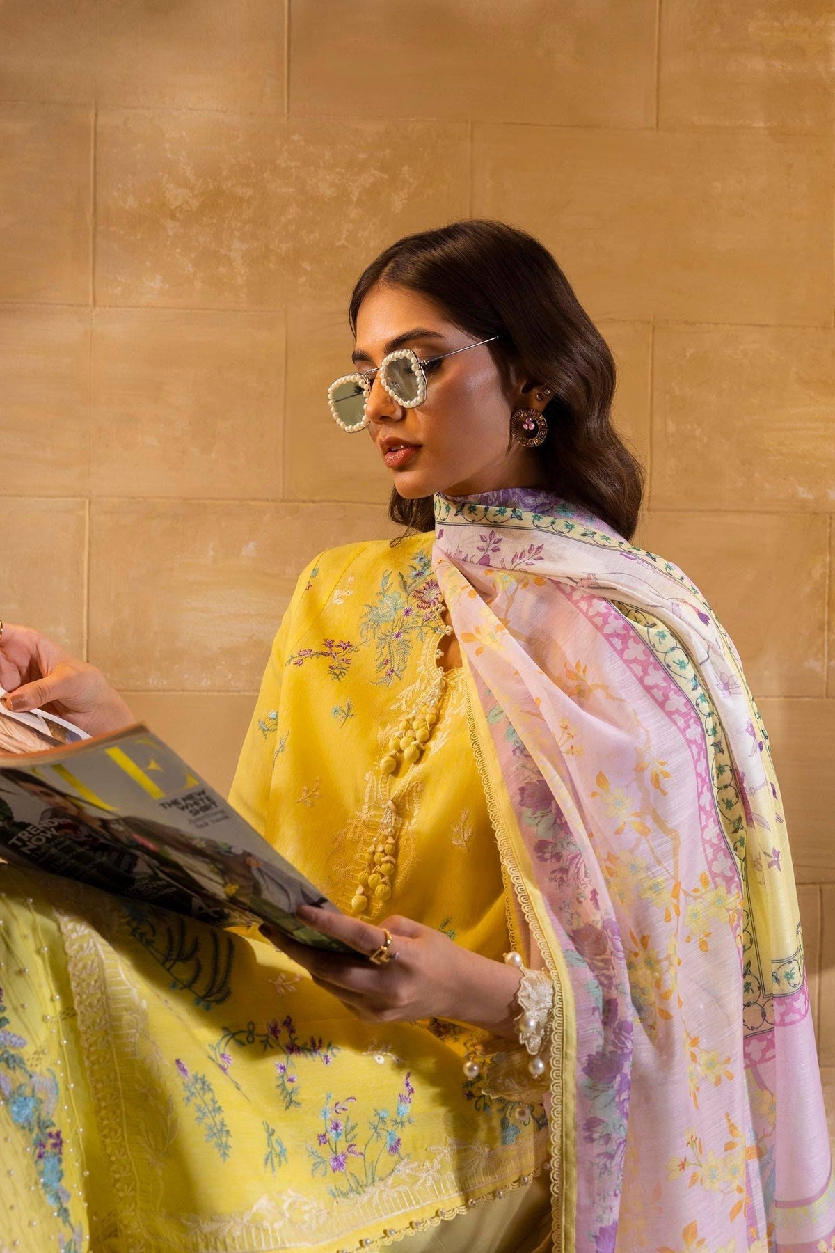 Sana Safinaz | Muzlin Spring 25 | M251-011B-3CV by Maria Faisal - Registered Vendor of : Sana Safinaz - type : Ladies Clothes - 100% original wedding dresses