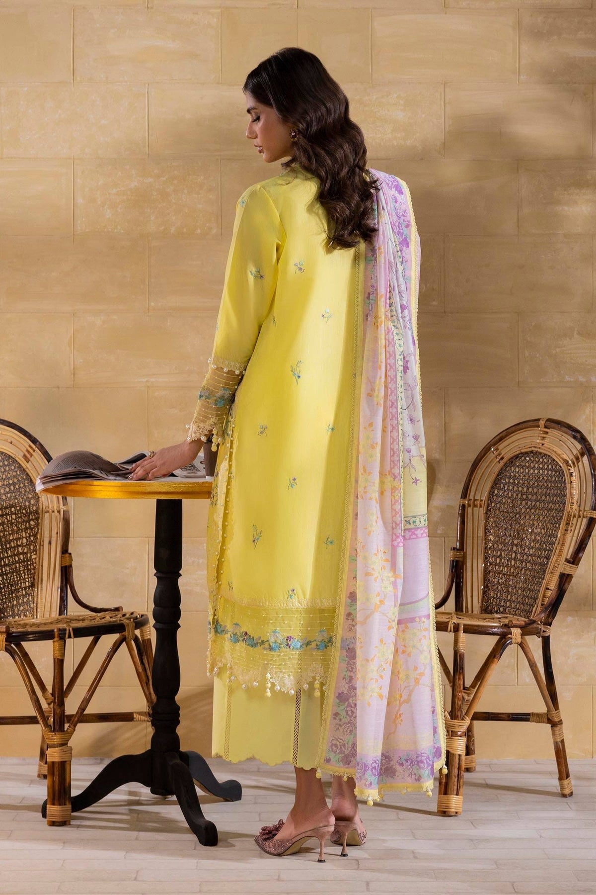 Sana Safinaz | Muzlin Spring 25 | M251-011B-3CV by Maria Faisal - Registered Vendor of : Sana Safinaz - type : Ladies Clothes - 100% original wedding dresses