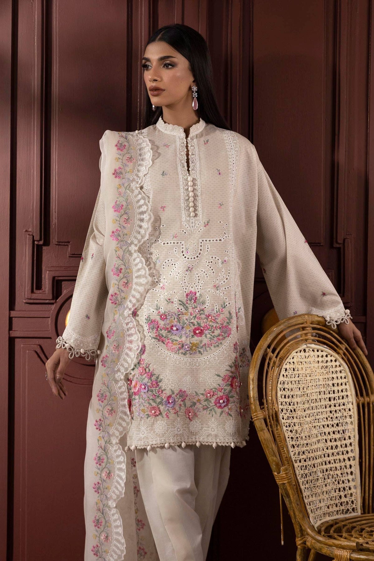 Sana Safinaz | Muzlin Spring 25 | M251-014A-3CT by Maria Faisal - Registered Vendor of : Sana Safinaz - type : Ladies Clothes - 100% original wedding dresses