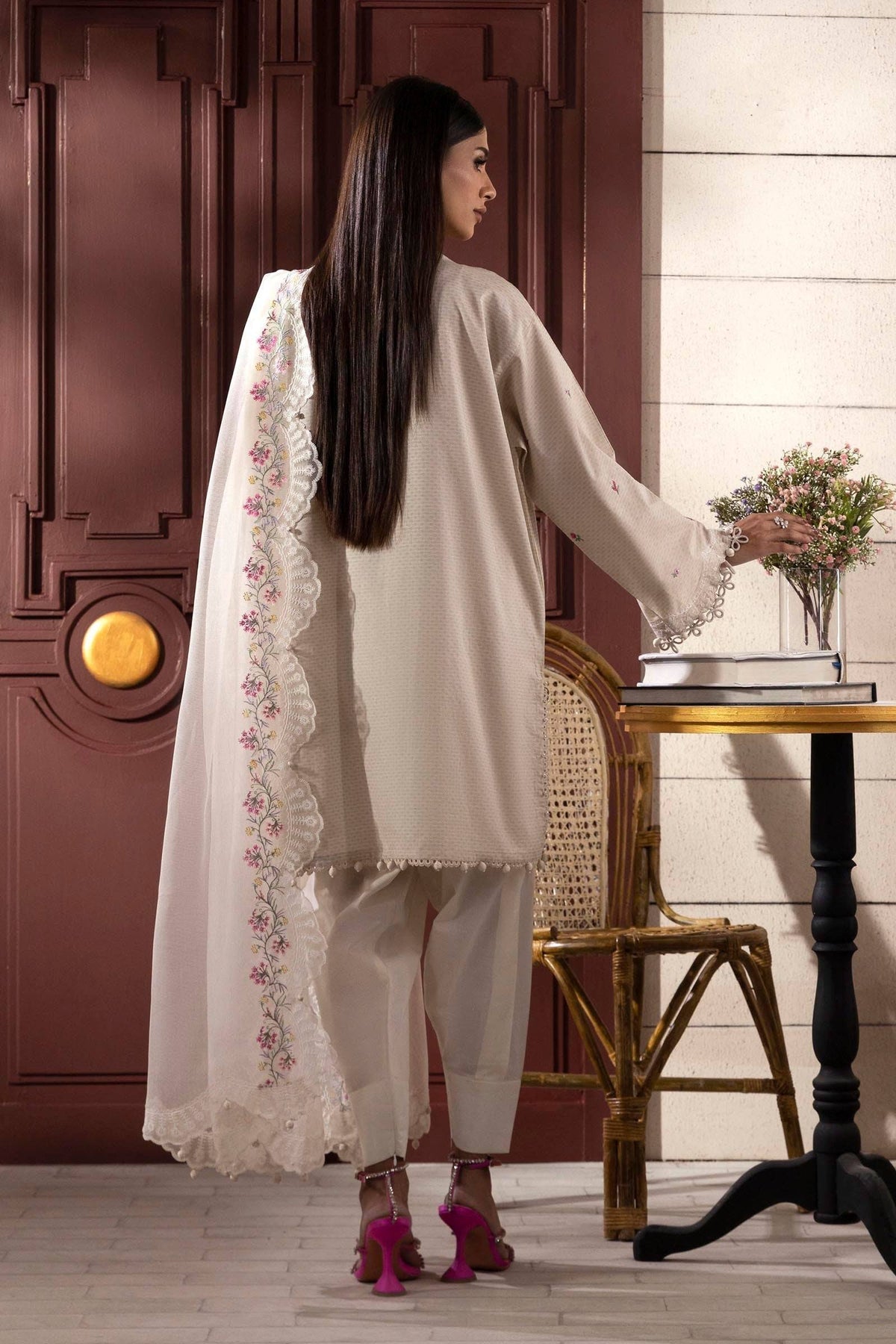 Sana Safinaz | Muzlin Spring 25 | M251-014A-3CT by Maria Faisal - Registered Vendor of : Sana Safinaz - type : Ladies Clothes - 100% original wedding dresses