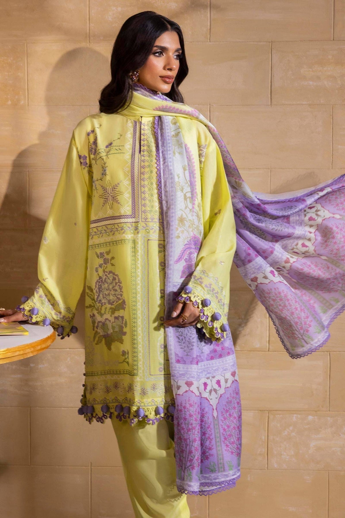 Sana Safinaz | Muzlin Spring 25 | M251-018B-3CT by Maria Faisal - Registered Vendor of : Sana Safinaz - type : Ladies Clothes - 100% original wedding dresses