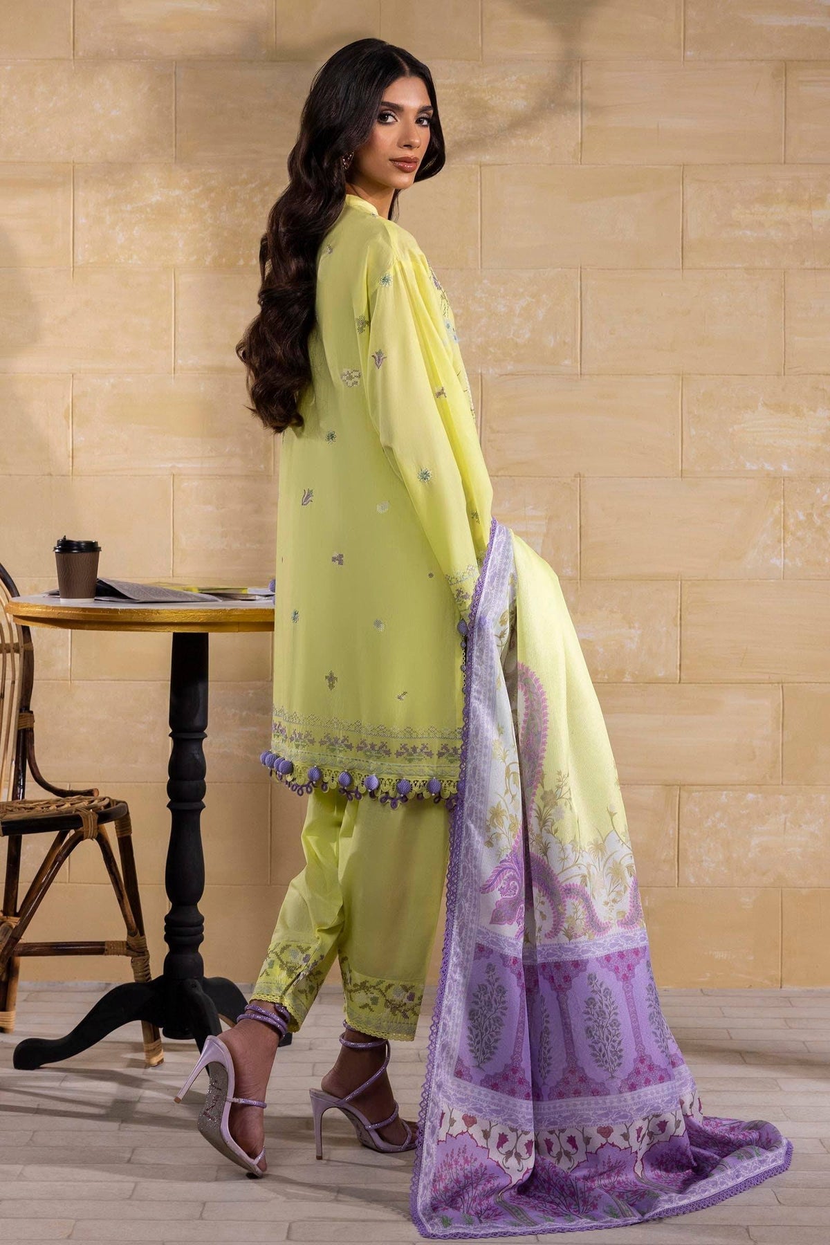 Sana Safinaz | Muzlin Spring 25 | M251-018B-3CT by Maria Faisal - Registered Vendor of : Sana Safinaz - type : Ladies Clothes - 100% original wedding dresses