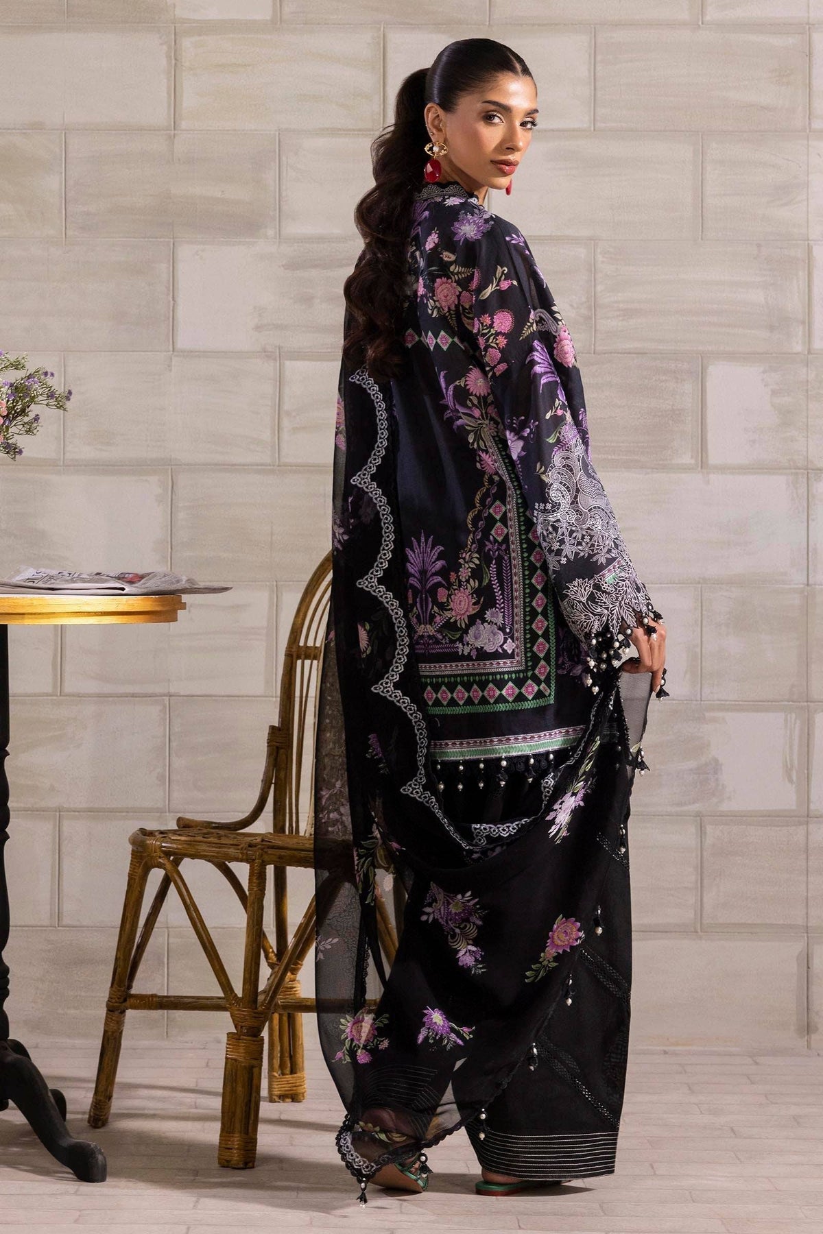 Sana Safinaz | Muzlin Spring 25 | M251-019B-3CS by Maria Faisal - Registered Vendor of : Sana Safinaz - type : Ladies Clothes - 100% original wedding dresses