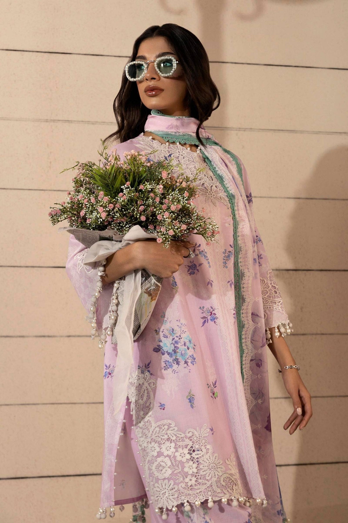 Sana Safinaz | Muzlin Spring 25 | M251-021B-3CI by Maria Faisal - Registered Vendor of : Sana Safinaz - type : Ladies Clothes - 100% original wedding dresses