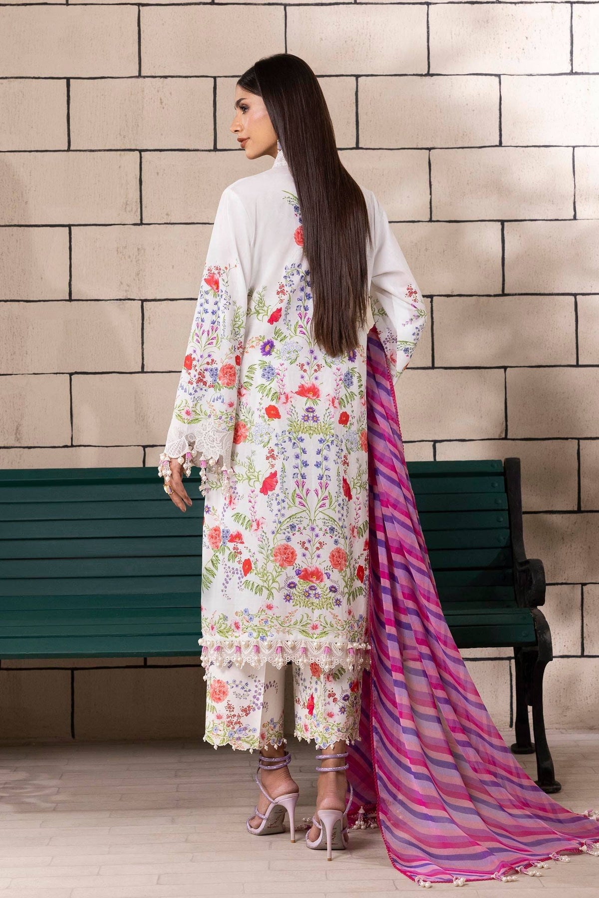 Sana Safinaz | Muzlin Spring 25 | M251-024A-3CI by Maria Faisal - Registered Vendor of : Sana Safinaz - type : Ladies Clothes - 100% original wedding dresses