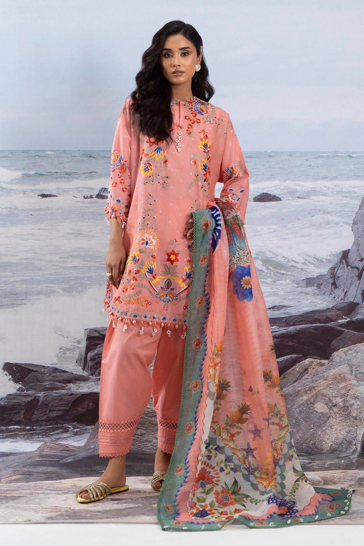 Sana Safinaz | Muzlin Summer 25 | 018B by Maria Faisal - Registered Vendor of : Sana Safinaz - type : Ladies Clothes - 100% original wedding dresses