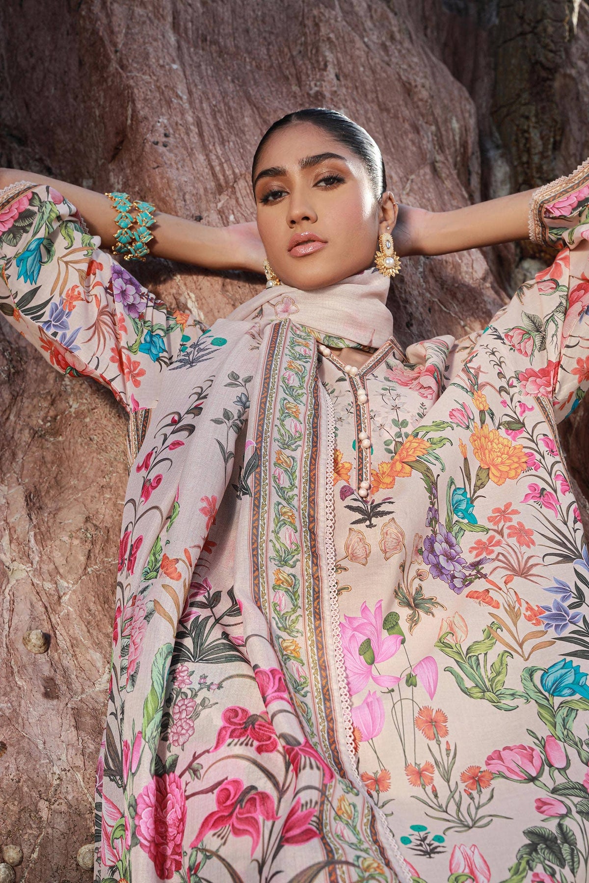 Sana Safinaz | Mahay Spring 24 | H241-019B-3CS - Ladies Clothes - Maria Faisal