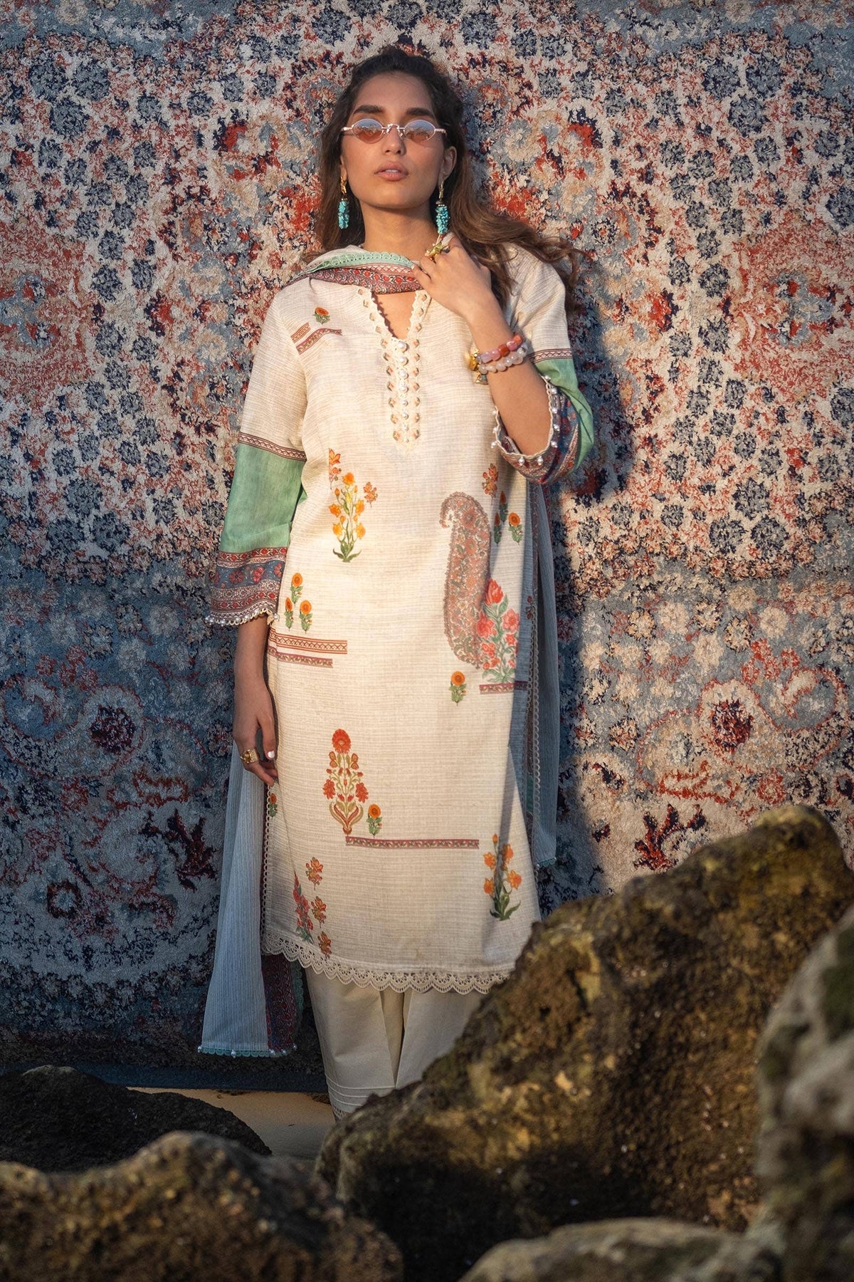 Sana Safinaz | Mahay Spring 24 | H241-022A-2BS - Ladies Clothes - Maria Faisal