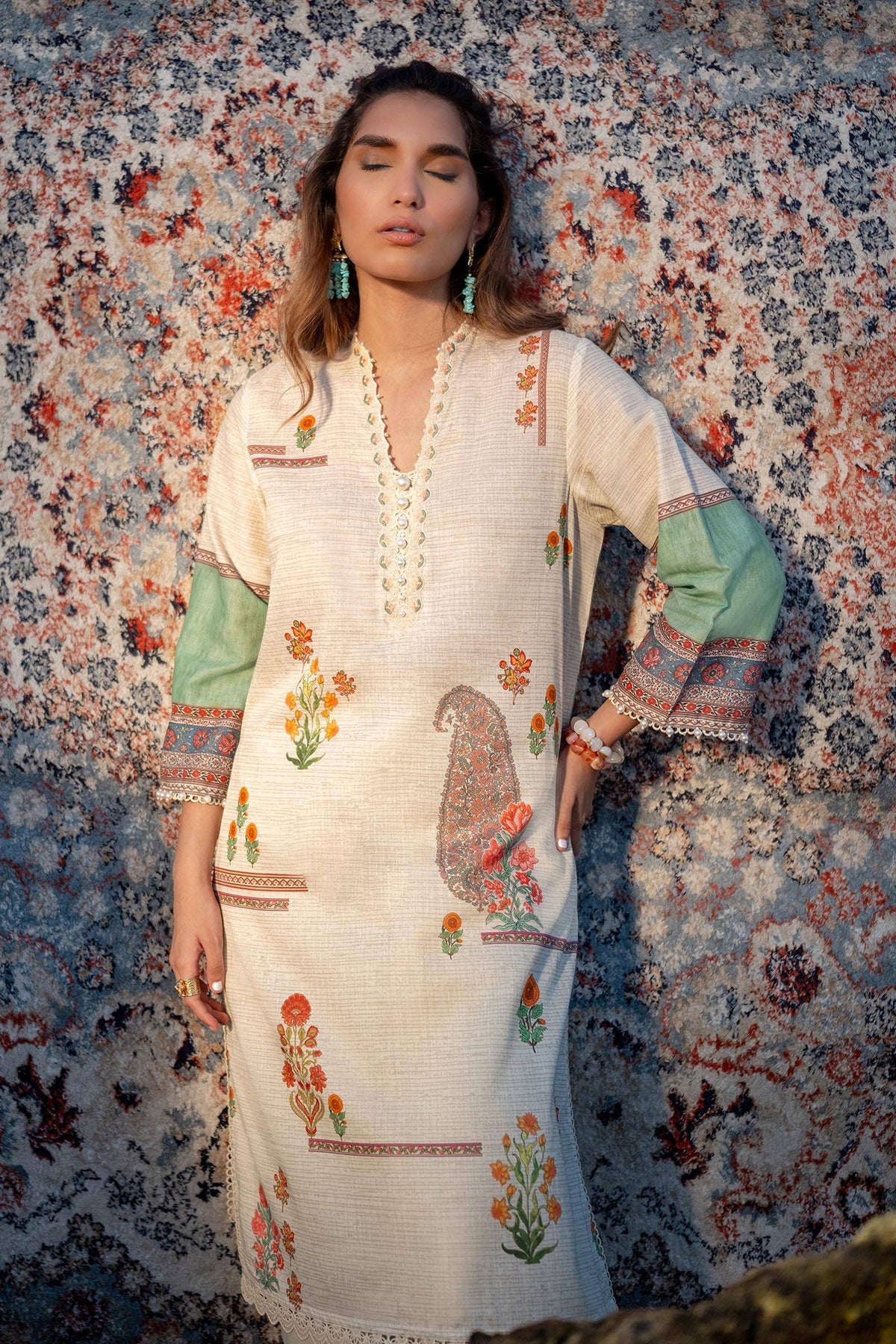 Sana Safinaz | Mahay Spring 24 | H241-022A-2BS - Ladies Clothes - Maria Faisal