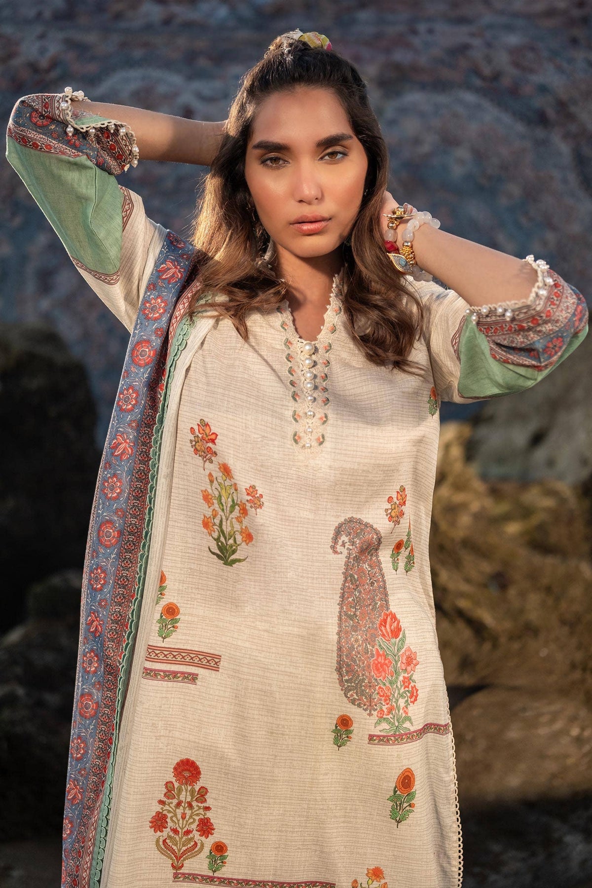 Sana Safinaz | Mahay Spring 24 | H241-022A-2BS - Ladies Clothes - Maria Faisal