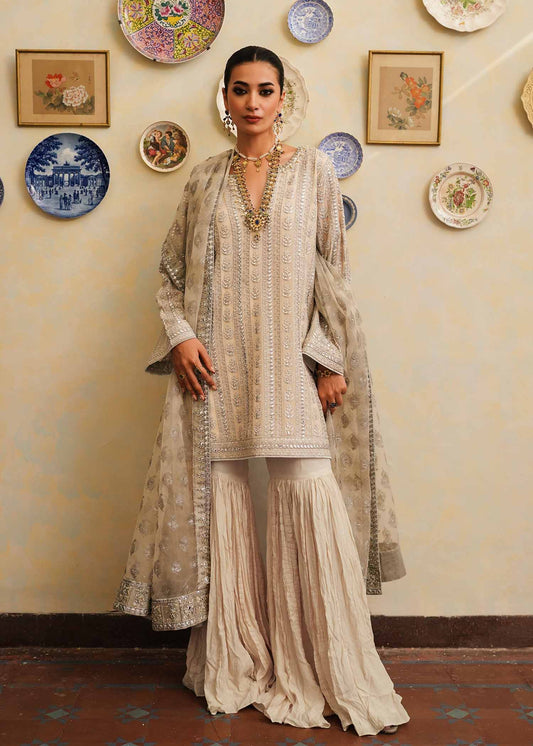 Mahgul | Eid Edit 2024 | Crushed Silver - Ladies Clothes 