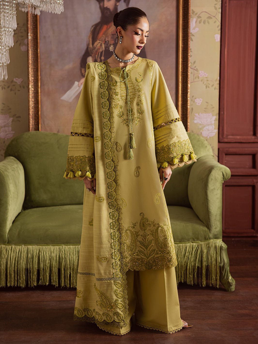 Mahnur | Nova Khaddar 25 | NK - 10 - is Mint Green dress from Mahnur - Ladies Clothes - Maria Faisal
