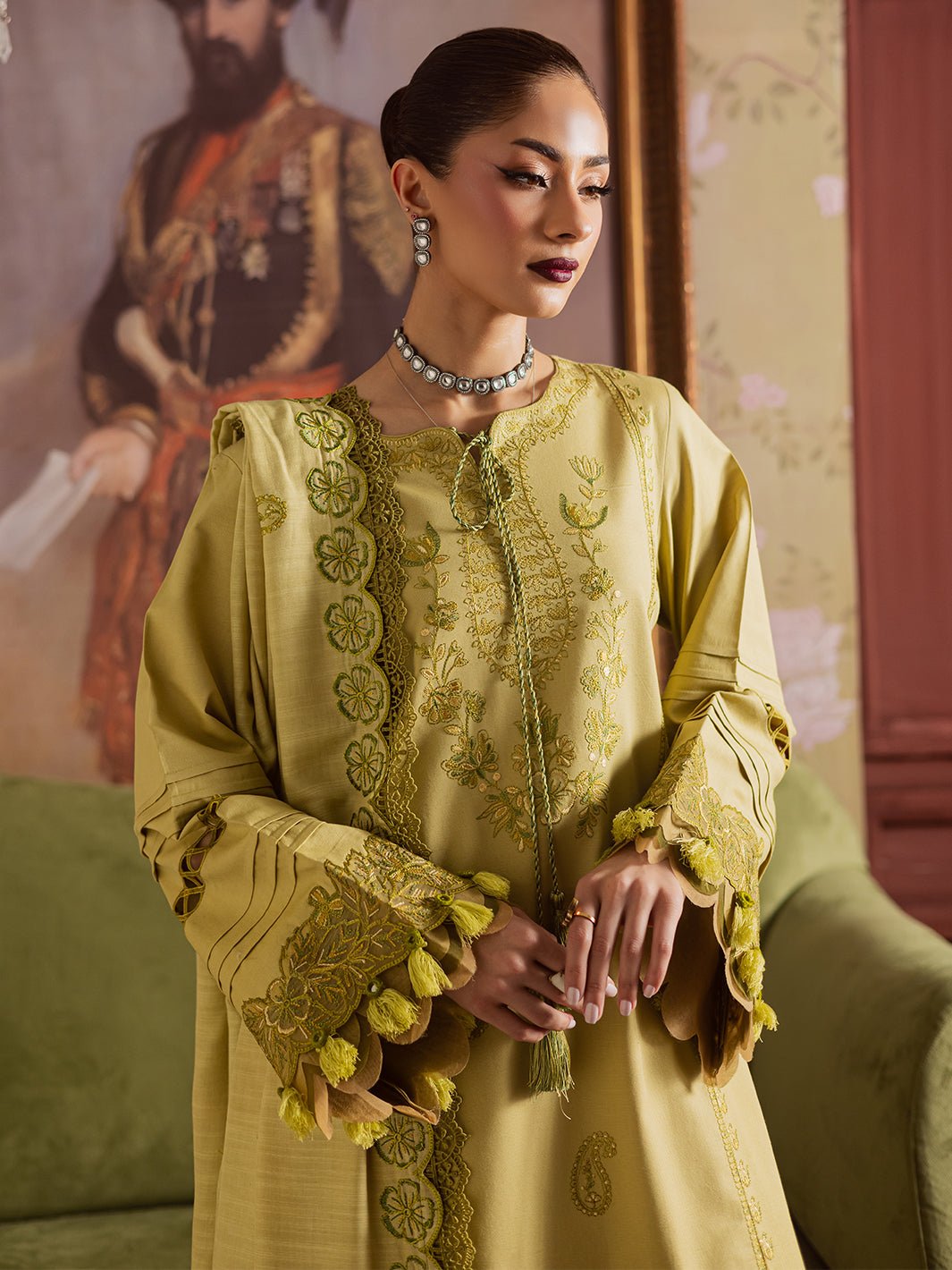 Mahnur | Nova Khaddar 25 | NK - 10 - is Mint Green dress from Mahnur - Ladies Clothes - Maria Faisal