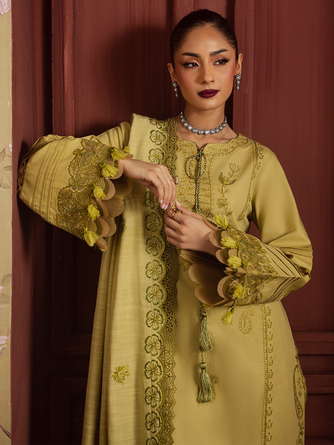 Mahnur | Nova Khaddar 25 | NK - 10 - is Mint Green dress from Mahnur - Ladies Clothes - Maria Faisal