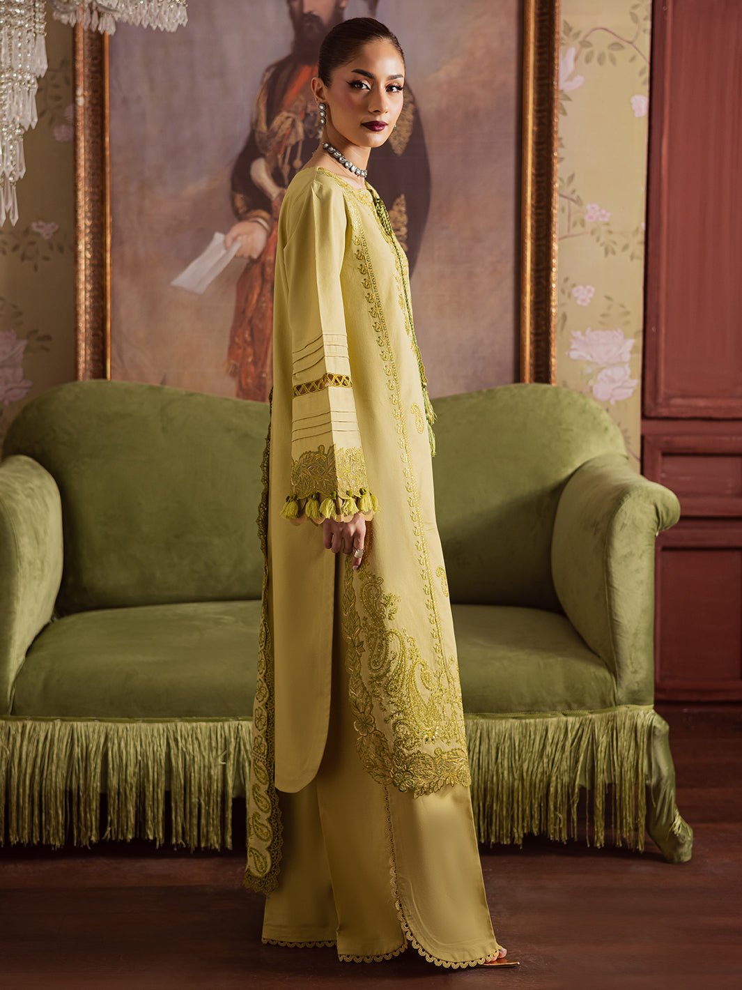 Mahnur | Nova Khaddar 25 | NK - 10 - is Mint Green dress from Mahnur - Ladies Clothes - Maria Faisal
