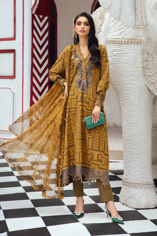Maria B | M Prints Winter 25 | MPT-2703-A - Casual Dress - available at Maria Faisal in UK and USA.