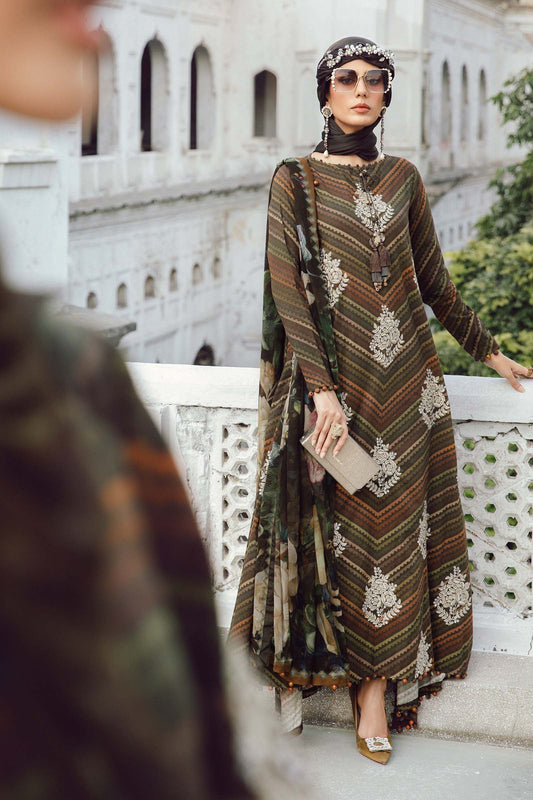 Maria B | M Prints Winter 25 |  MPT-2705-B - Casual Dress - available at Maria Faisal in UK and USA.