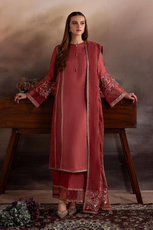 Maria B | Pre fall Dresses | MBS - W25 - 01 A - is Pink dress from Maria B - Ladies Clothes - Maria Faisal
