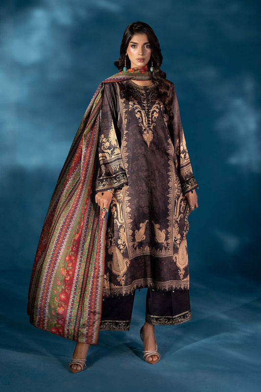 Maria B | Pre fall Dresses | MPS - W25 - 02 K - is Black dress from Maria B - Ladies Clothes - Maria Faisal