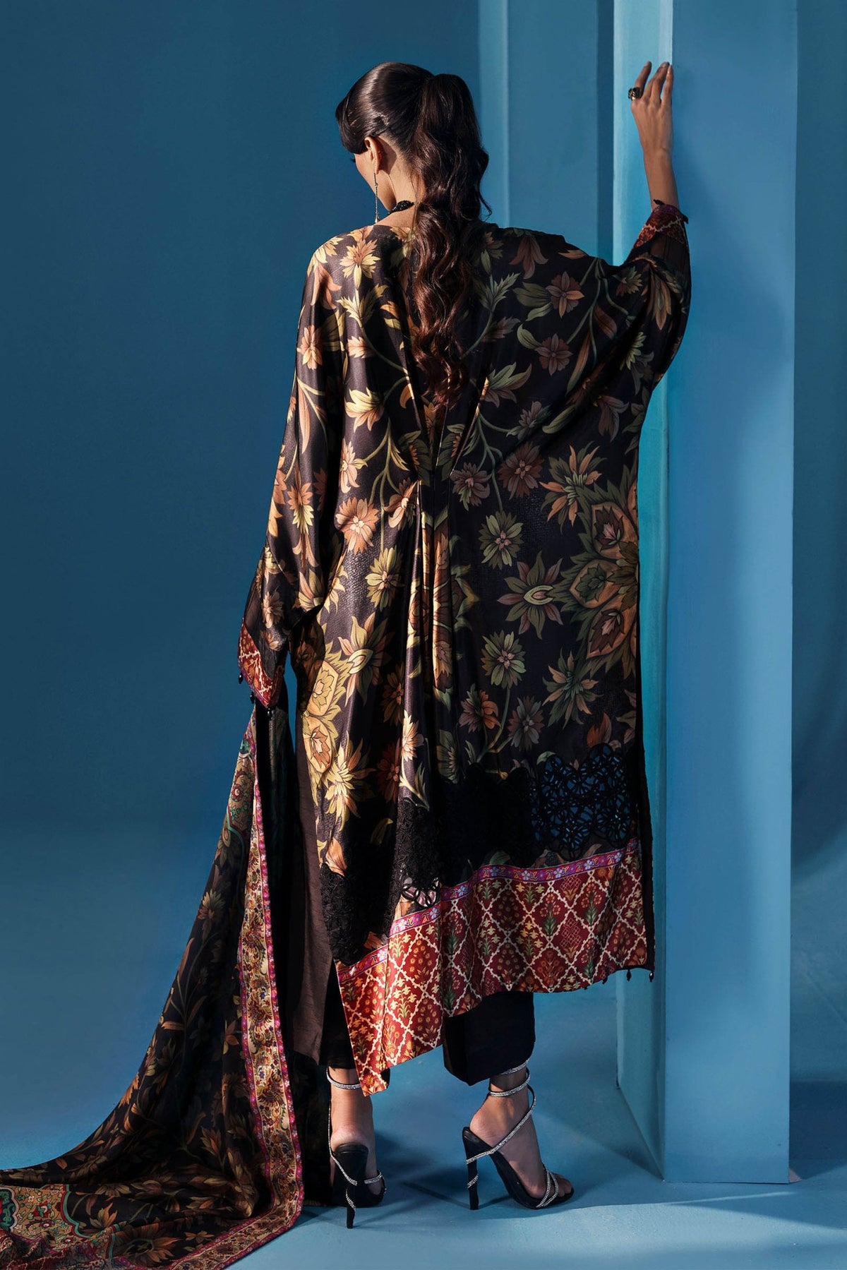 Maria B | Pre fall Dresses | MPS - W25 - 07 B - is Black dress from Maria B - Ladies Clothes - Maria Faisal