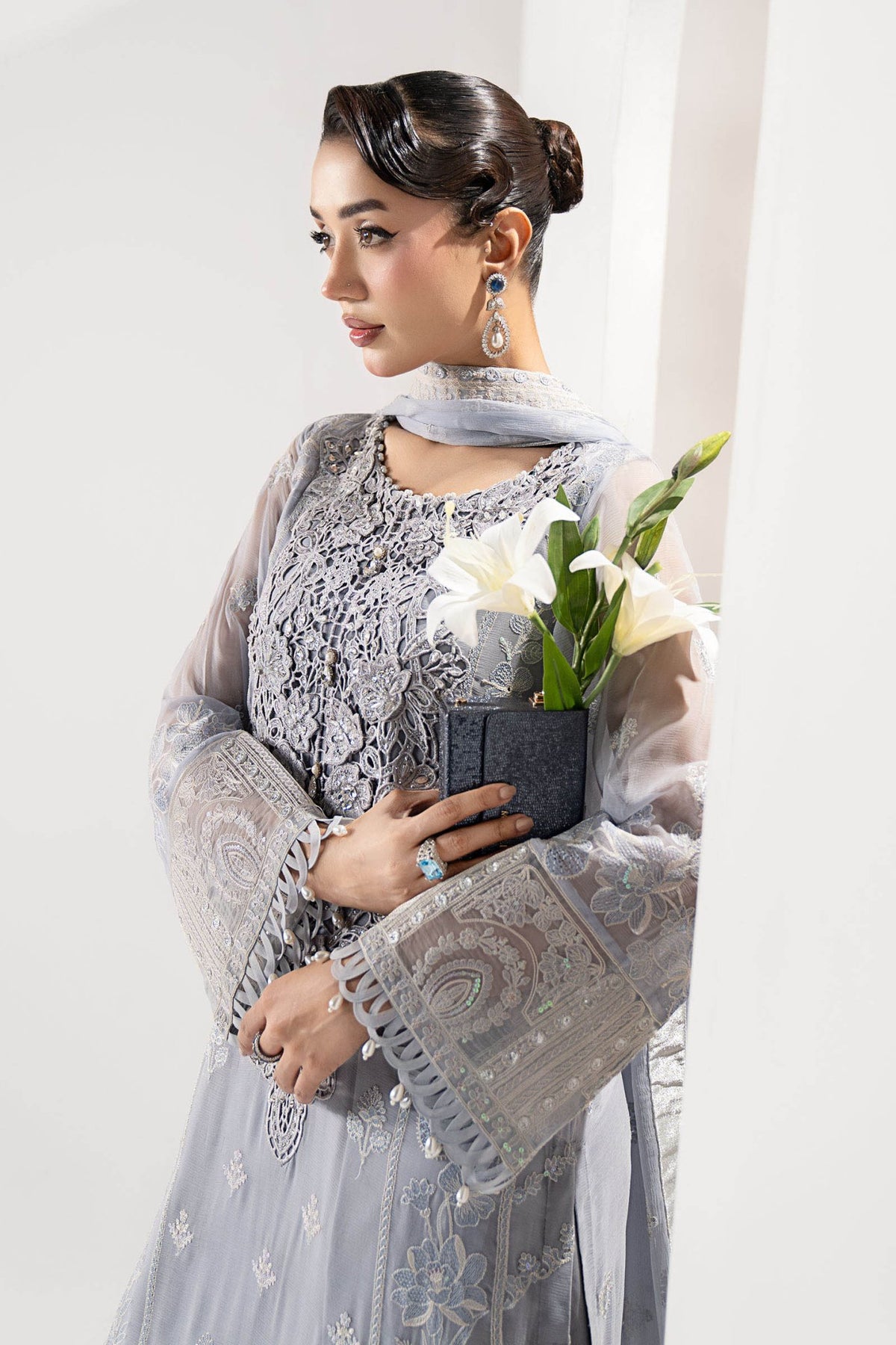 Maria B | Pre fall Dresses | SF - W25 - 47 I - is Blue dress from Maria B - Ladies Clothes - Maria Faisal