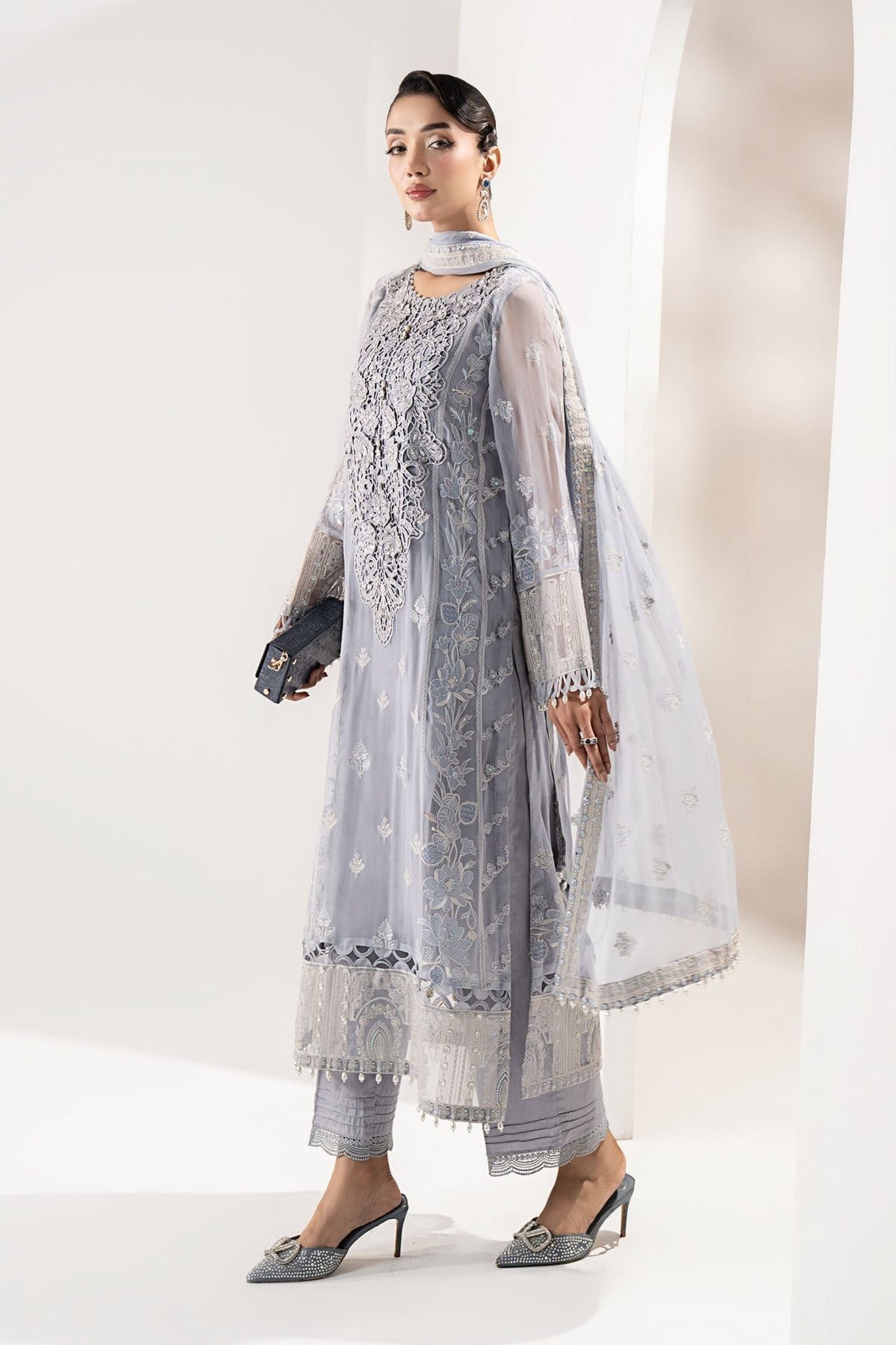 Maria B | Pre fall Dresses | SF - W25 - 47 I - is Blue dress from Maria B - Ladies Clothes - Maria Faisal