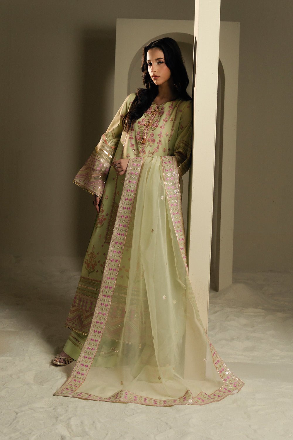 Maryum N Maria | Lyla Pret | CHERIE - MS50380 - Formal Dress - available at Maria Faisal in UK and USA.