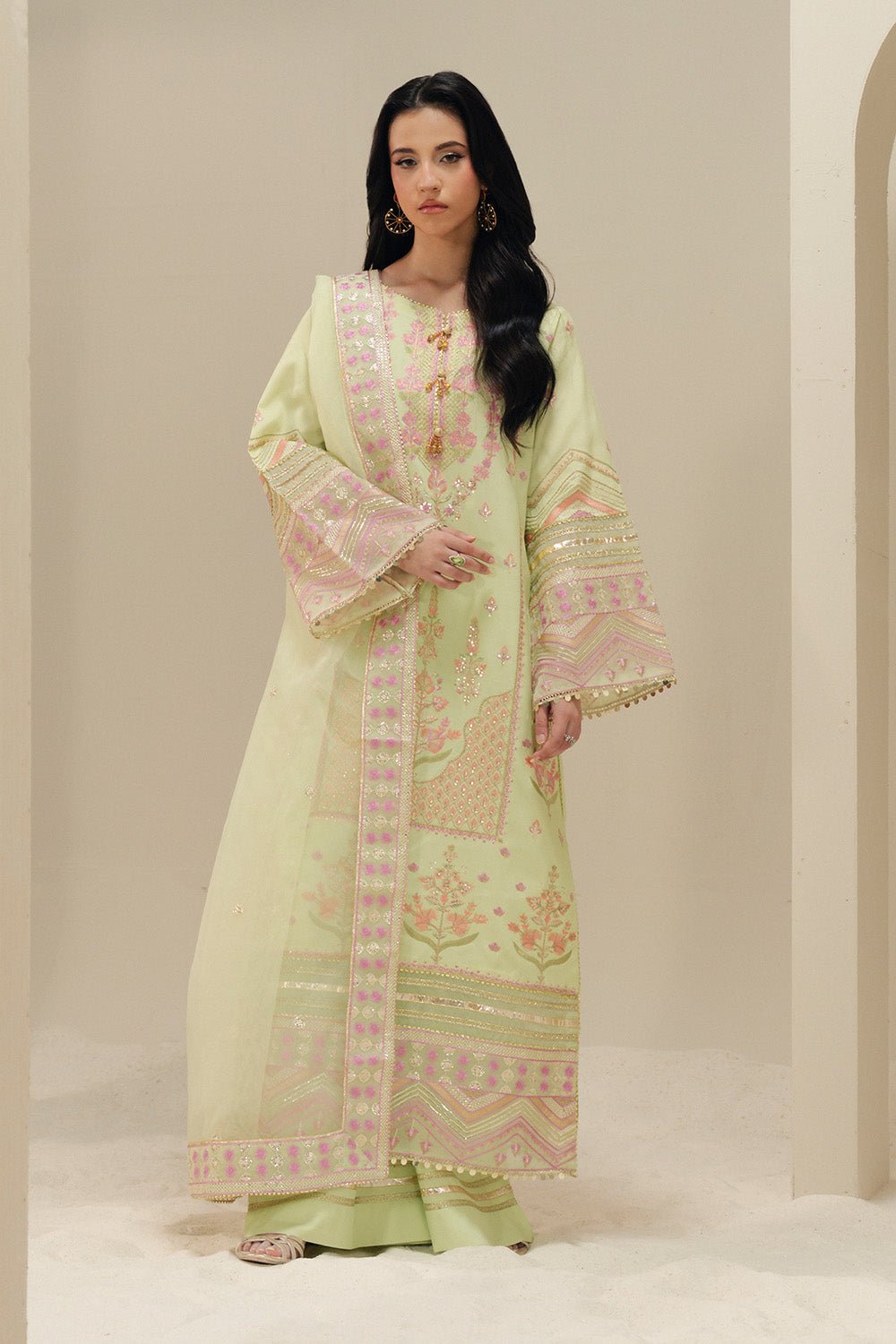 Maryum N Maria | Lyla Pret | CHERIE - MS50380 - Formal Dress - available at Maria Faisal in UK and USA.