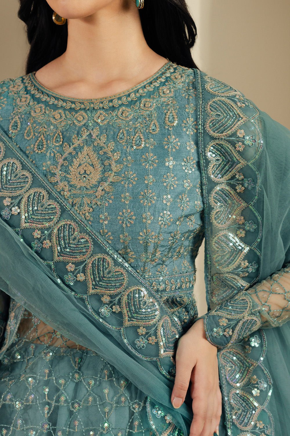 Maryum N Maria | Lyla Pret | KHAIA - MS50375 - Formal Dress - available at Maria Faisal in UK and USA.