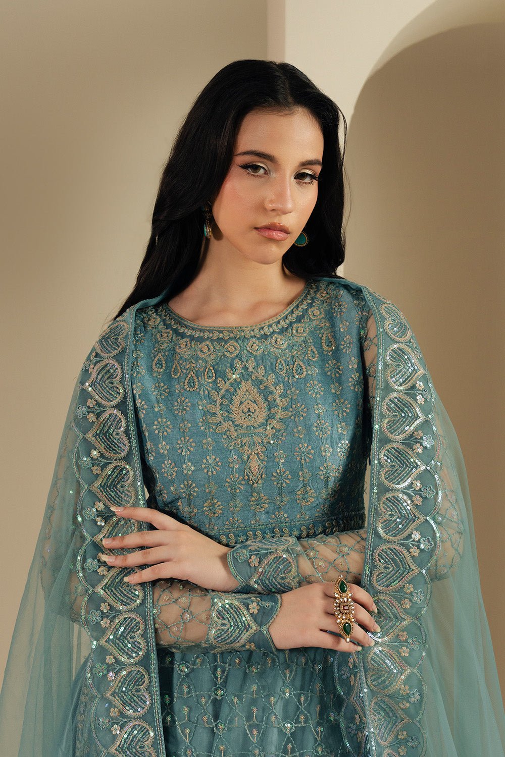 Maryum N Maria | Lyla Pret | KHAIA - MS50375 - Formal Dress - available at Maria Faisal in UK and USA.