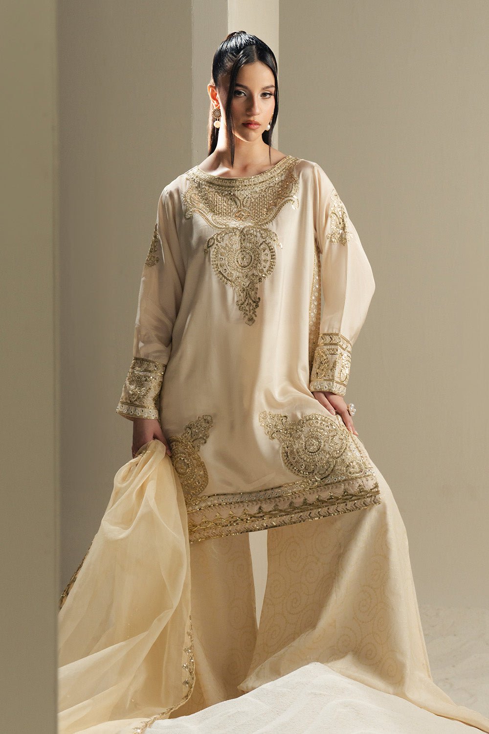 Maryum N Maria | Lyla Pret | LAGOM - MS50377 - Formal Dress - available at Maria Faisal in UK and USA.