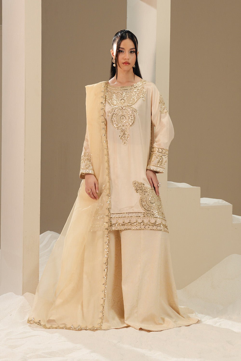 Maryum N Maria | Lyla Pret | LAGOM - MS50377 - Formal Dress - available at Maria Faisal in UK and USA.