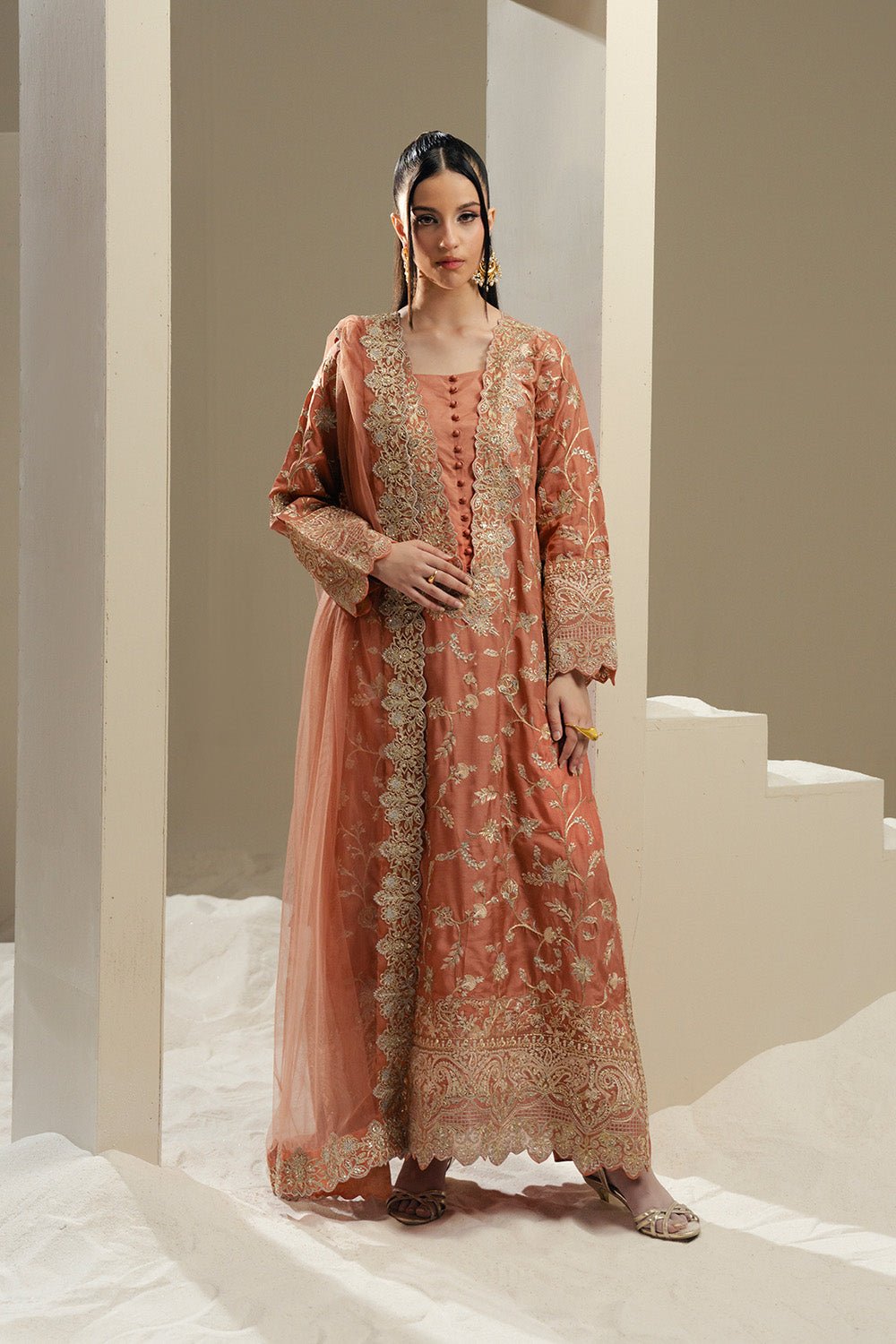 Maryum N Maria | Lyla Pret | SOLEIL - MS50382 - Formal Dress - available at Maria Faisal in UK and USA.