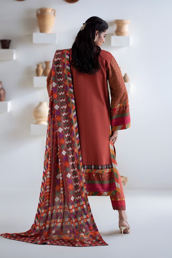 Maryum N Maria | Noore Winters 25 | 3 Piece Embroidered Khaddar BADRAI - FSU5673 - Casual Dress - available at Maria Faisal in UK and USA.