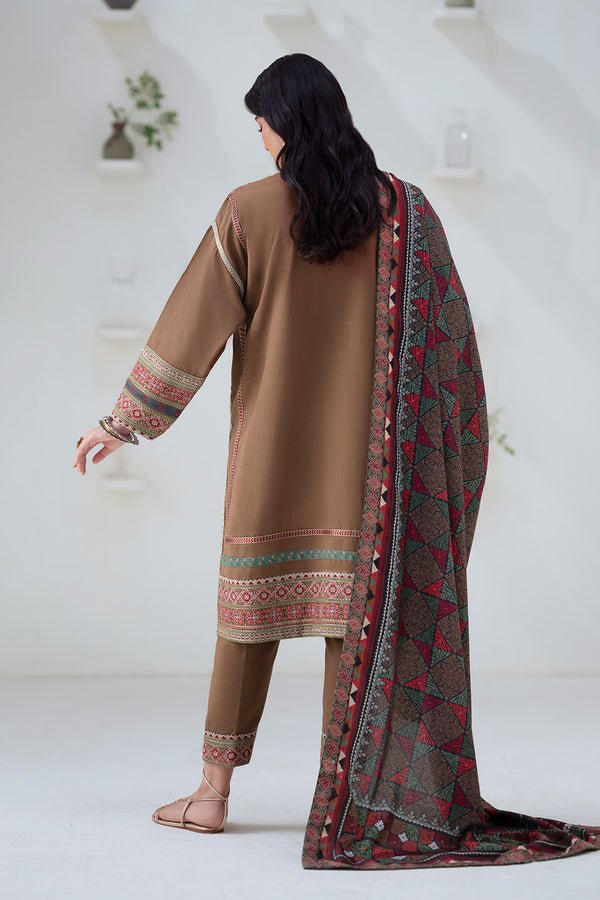 Maryum N Maria | Noore Winters 25 | 3 Piece Embroidered Khaddar GHUNCHA - FSU5674 - Casual Dress - available at Maria Faisal in UK and USA.