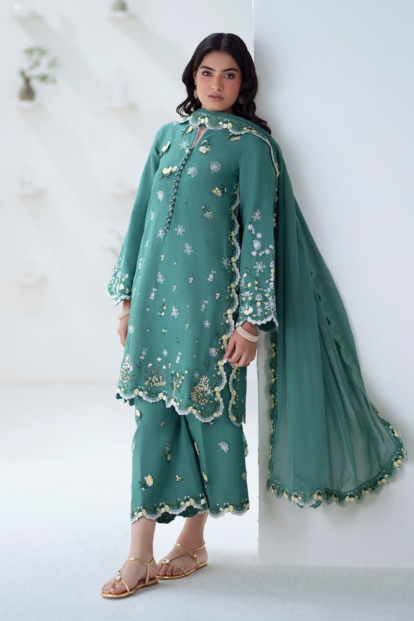 Maryum N Maria | Noore Winters 25 | 3 Piece Embroidered Khaddar TABANA - FSU5676 - Casual Dress - available at Maria Faisal in UK and USA.