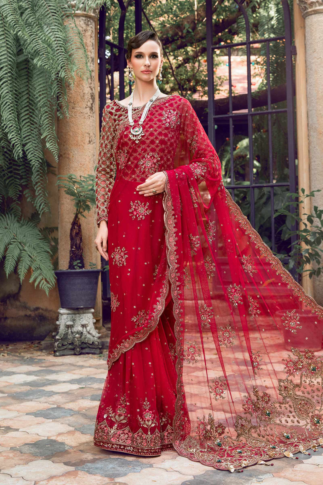 Maria B | Bridal Couture | Adaliz - Designer Dress with Intricate embroidery and embellishments. Shop elegent wedding dress at Maria Faisal.
