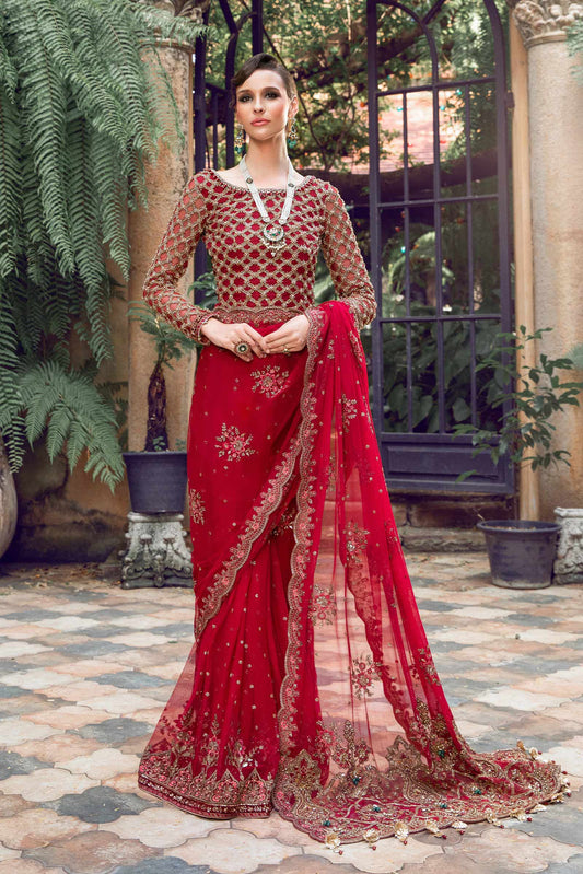 Maria B | Bridal Couture | Adaliz - Designer Dress with Intricate embroidery and embellishments. Shop elegent wedding dress at Maria Faisal.