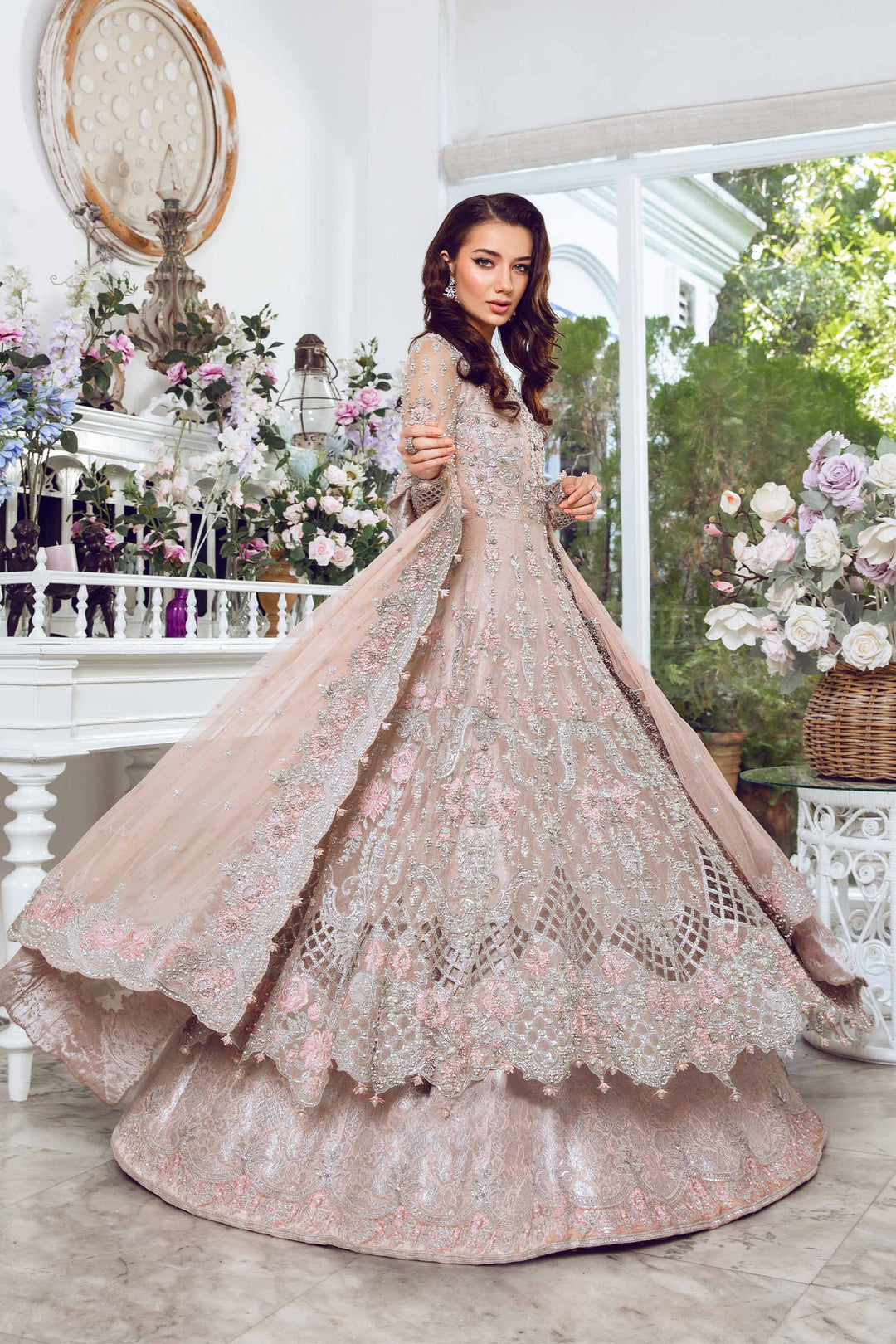 Maria B | Bridal Couture | Nyra - Designer Dress with Intricate embroidery and embellishments. Shop elegent wedding dress at Maria Faisal.