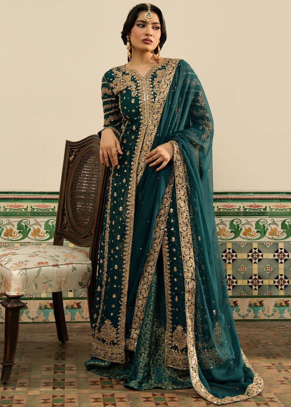 Haseens | Nawabzadi Formals | Raushan - Dress - available at Maria Faisal in UK and USA.