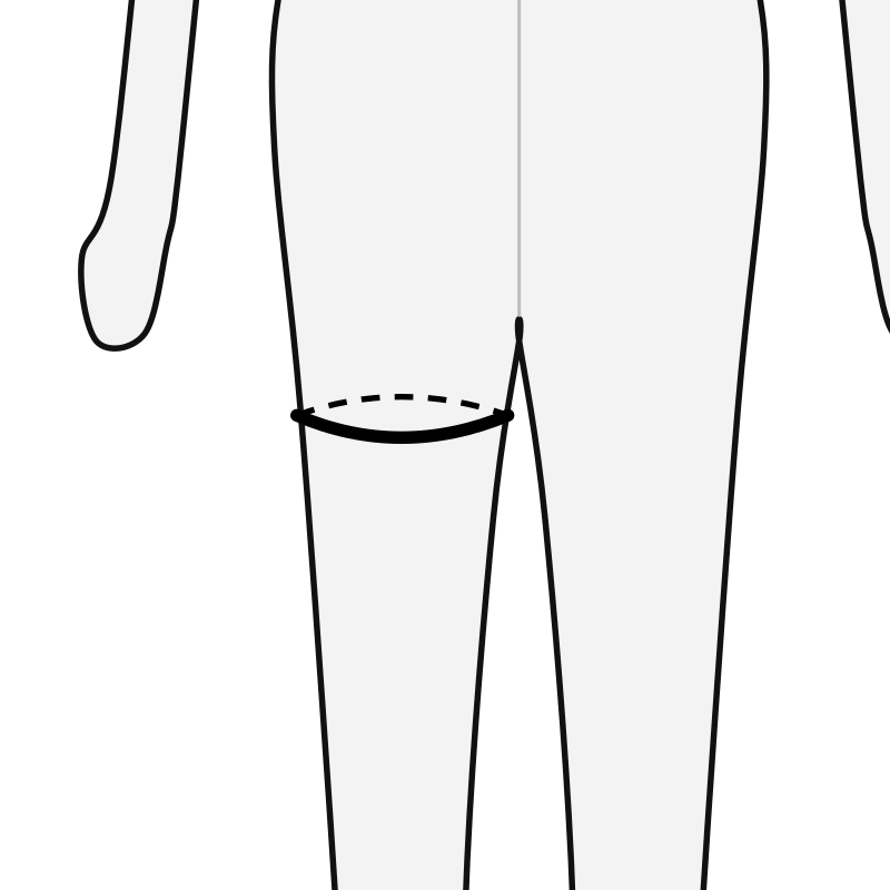 How to measure thigh