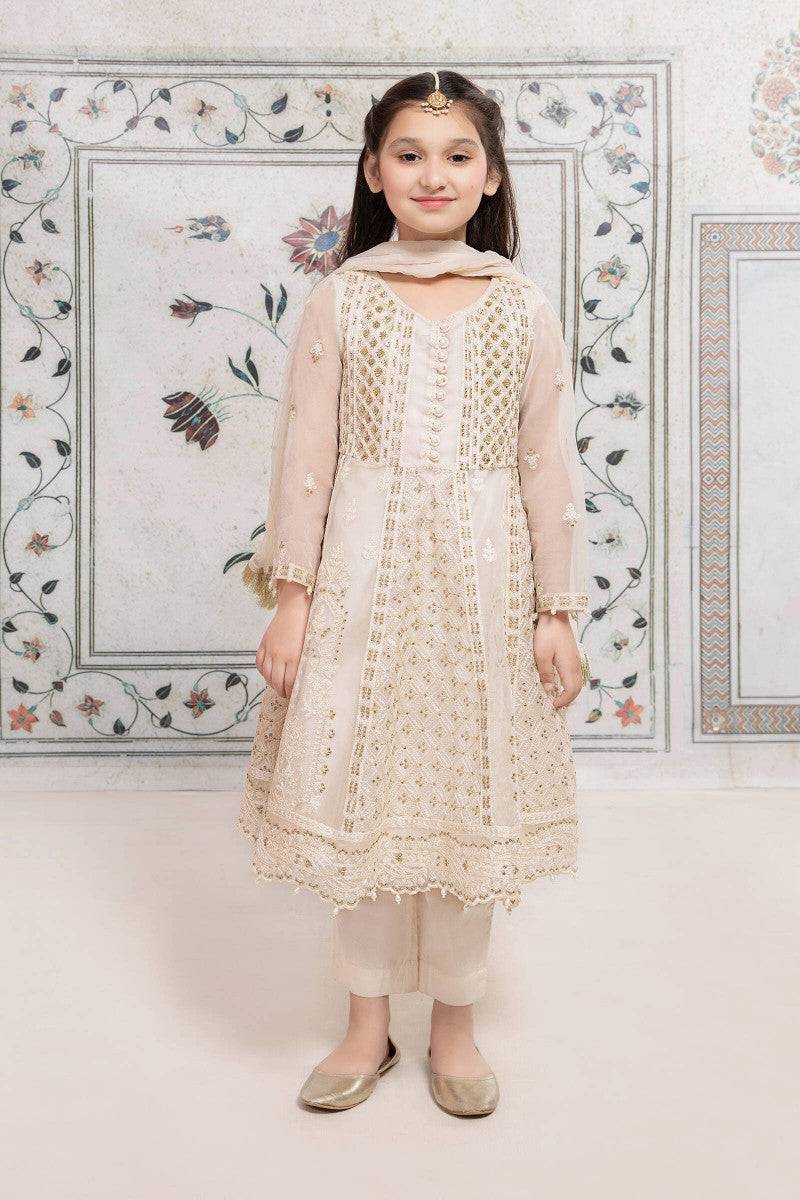 Maria B | 3 Piece Embroidered Suit | MKS-EF22-28R1 by Maria Faisal - Registered Vendor of : Maria B - type : Kids Clothes - 100% original wedding dresses
