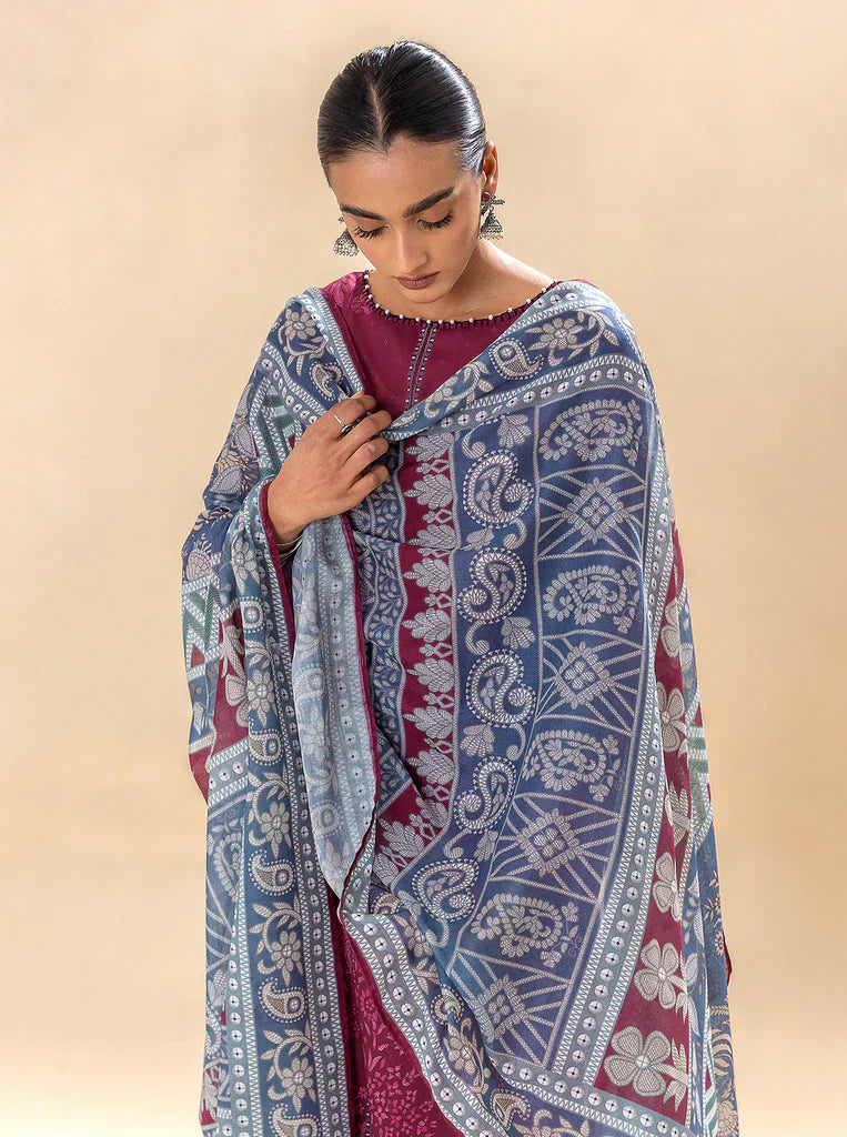 Morbagh | Lawn Collection 24 | WINE WARMTH - Ladies Clothes 