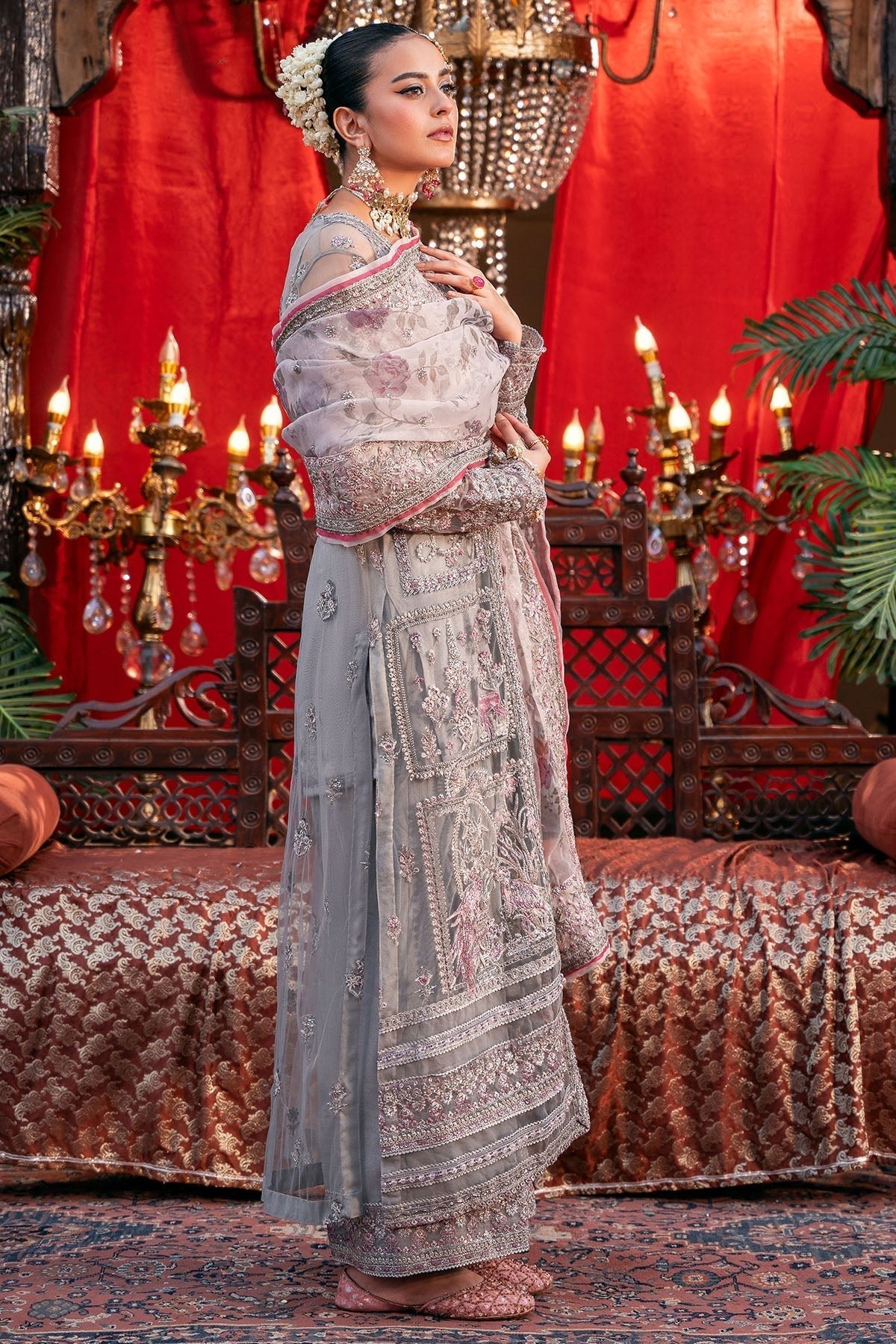 Motifz | Luxury Formal | 4823 - QANDEEL - is Gray dress from Motifz - Ladies Clothes - Maria Faisal