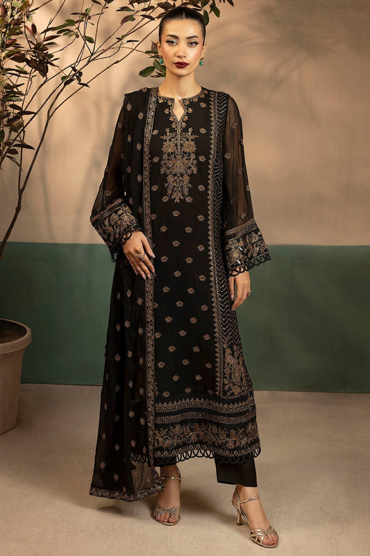 Motifz | Luxury Formal | 5579 - VIOLA - is Dark Brown dress from Motifz - Ladies Clothes - Maria Faisal