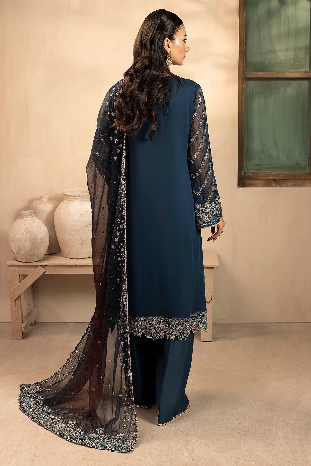 Motifz | Luxury Formal | 5581 - DELLA - is Zinc dress from Motifz - Ladies Clothes - Maria Faisal