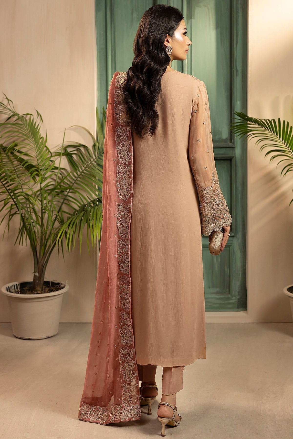 Motifz | Luxury Formal | 5583 - ELLA - is Blush Pink dress from Motifz - Ladies Clothes - Maria Faisal