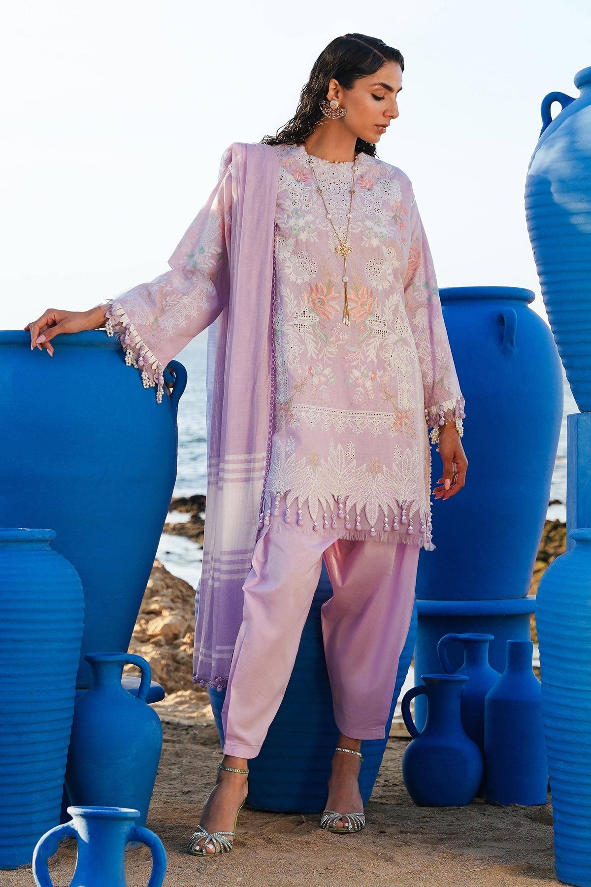 Sana Safinaz | Muzlin Spring 24 | M241-009B-DF - Ladies Clothes - Maria Faisal
